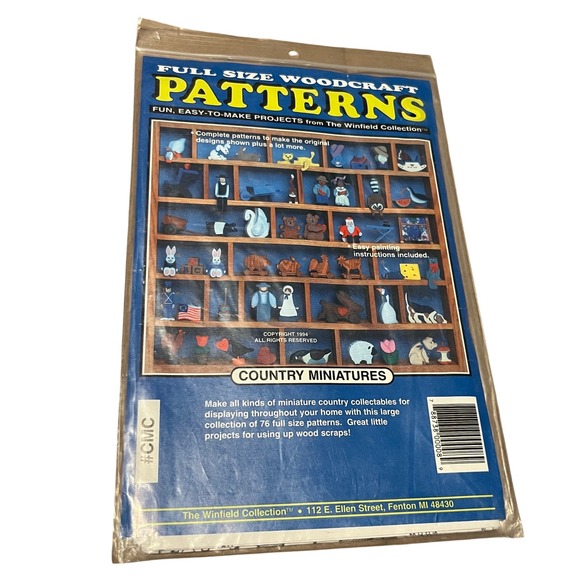The Winfield Collection Other - Winfield Collection Country Miniatures Woodcraft Patterns 76 Designs 1994 CMC
